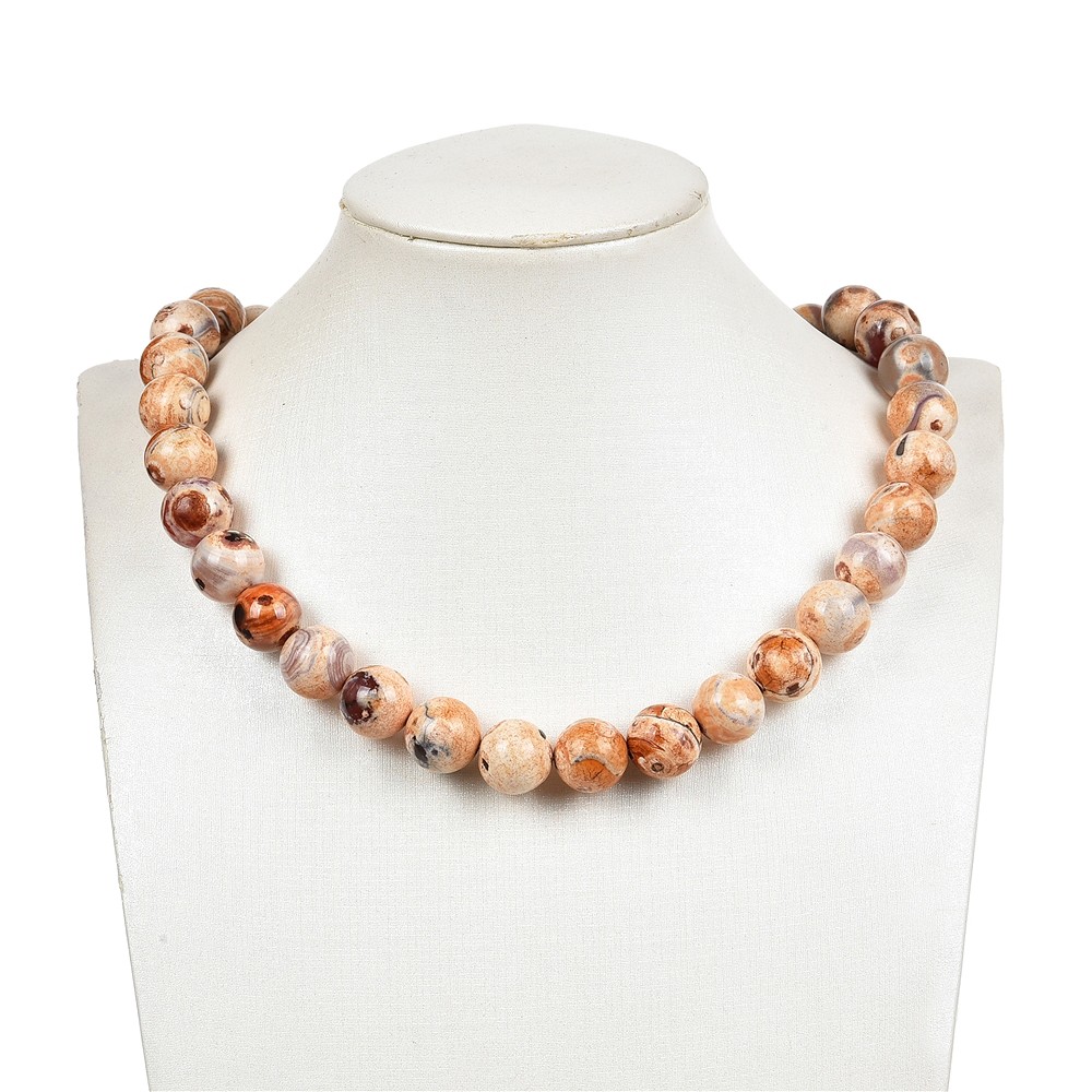 Filo di perline, agata (Agata chiara della Mongolia), 14 mm (39 cm) | Marco Schreier