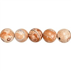 146260101121 Rang de colliers boules, Agate (Agate de Mongolie claire), 14mm (39cm) | Marco Schreier