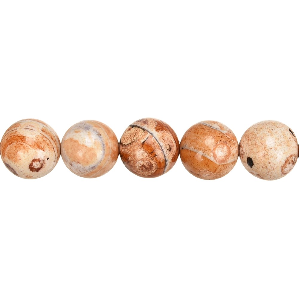 Filo di perline, agata (Agata chiara della Mongolia), 14 mm (39 cm) | Marco Schreier