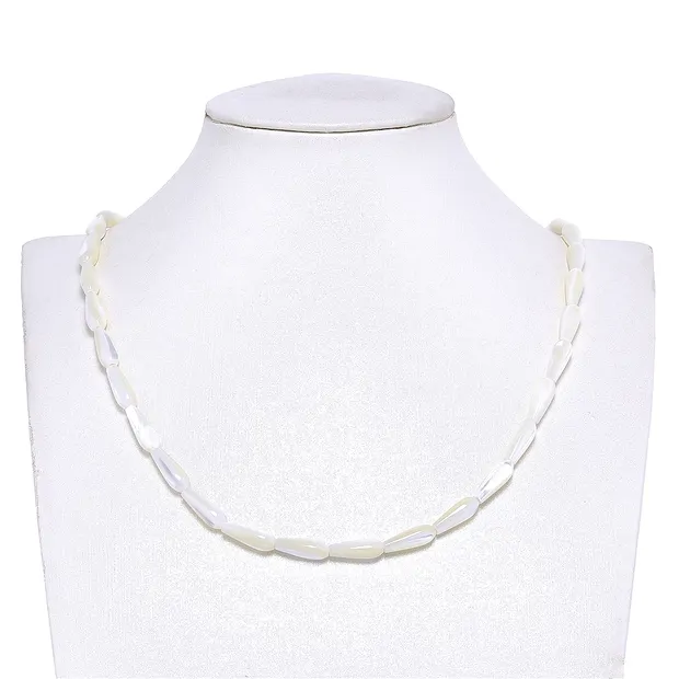 Drop strand, Mother of Pearl (light), 15 x 06mm | gems, healing stones & jewelry