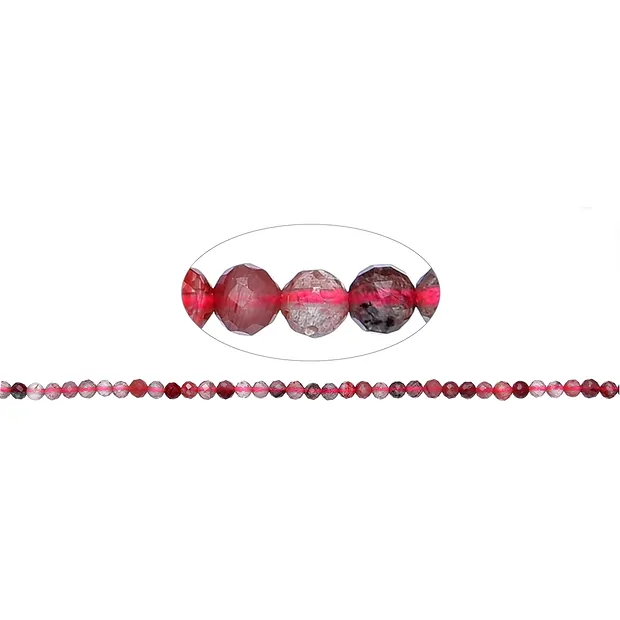 Rang de colliers boules andésiennes, 04mm, à facettes (39cm) | Marco Schreier