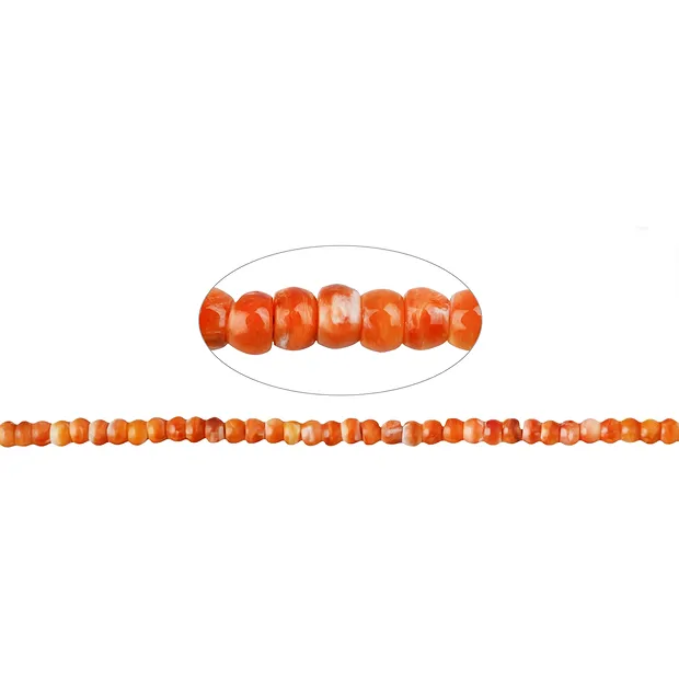 Strang Button, Spiny Oyster, 2,5 x 4mm | Edelsteine, Heilsteine & Schmuck-Handel
