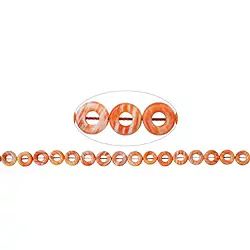 146330828920 Round strand frame, Spiny Oyster, 10mm | Schreier gems, healing stones & jewelry