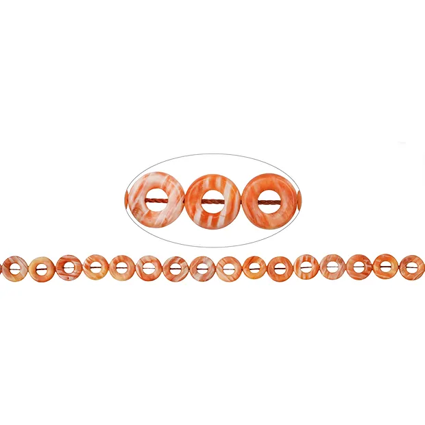 Strang Rahmen rund, Spiny Oyster, 10mm | Edelsteine, Heilsteine & Schmuck-Handel