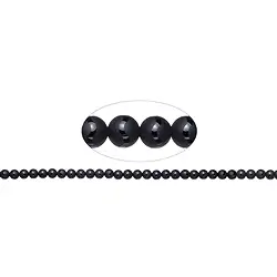 146360100510 Filo di perline "Saturno", Agata (nero), 06 mm | Marco Schreier