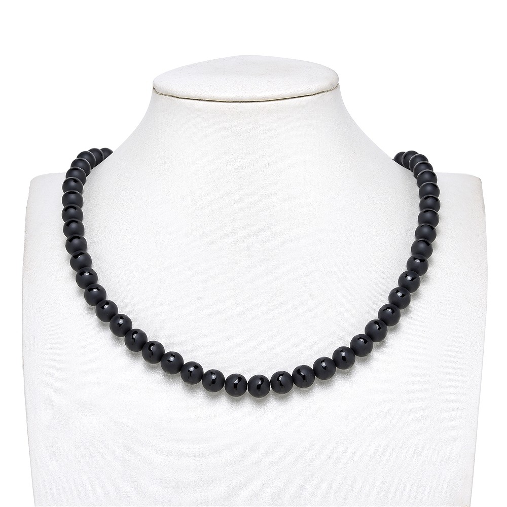 Rang de collier boules "Saturn", Agate (teintée), 08mm | Marco Schreier