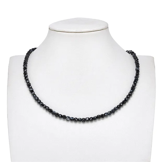 Strang Würfel, Achat schwarz (gef.), facettiert, 04mm (38cm) | Marco Schreier