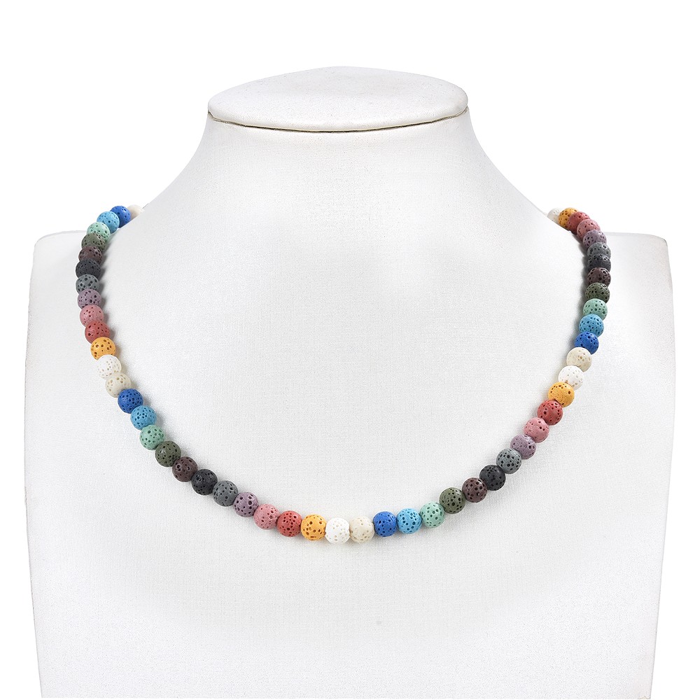 Filo di perline, lava (pietra pomice colorata), 06 mm | Marco Schreier