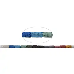 146420411529 Strang Zylinder, Lava (bunt), 14 x 07mm (39cm) | Marco Schreier