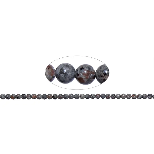Filo di perline, yooperlite, 06mm | Gemme Schreier, pietre curative e gioielli