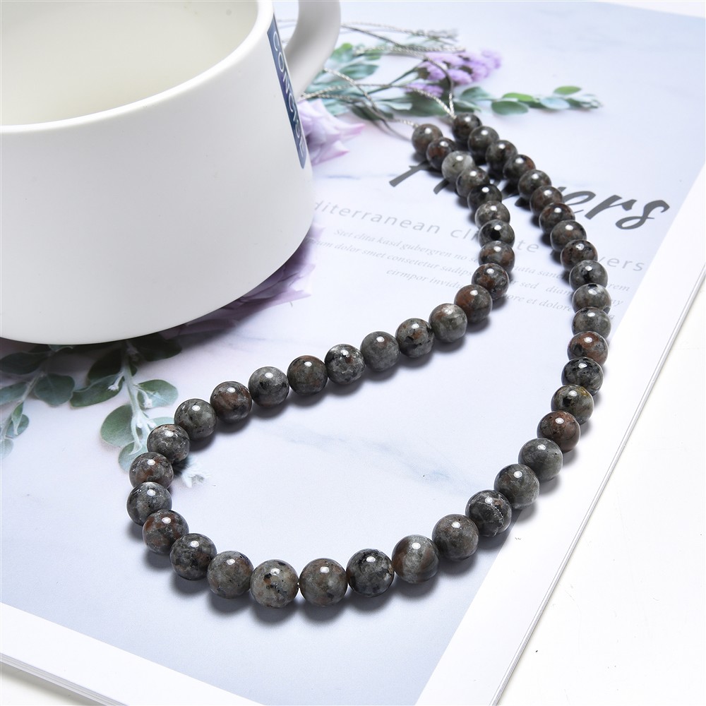 Strang Kugeln, Yooperlith, 08mm | Großhändler Edelsteine, Heilsteine & Schmuck