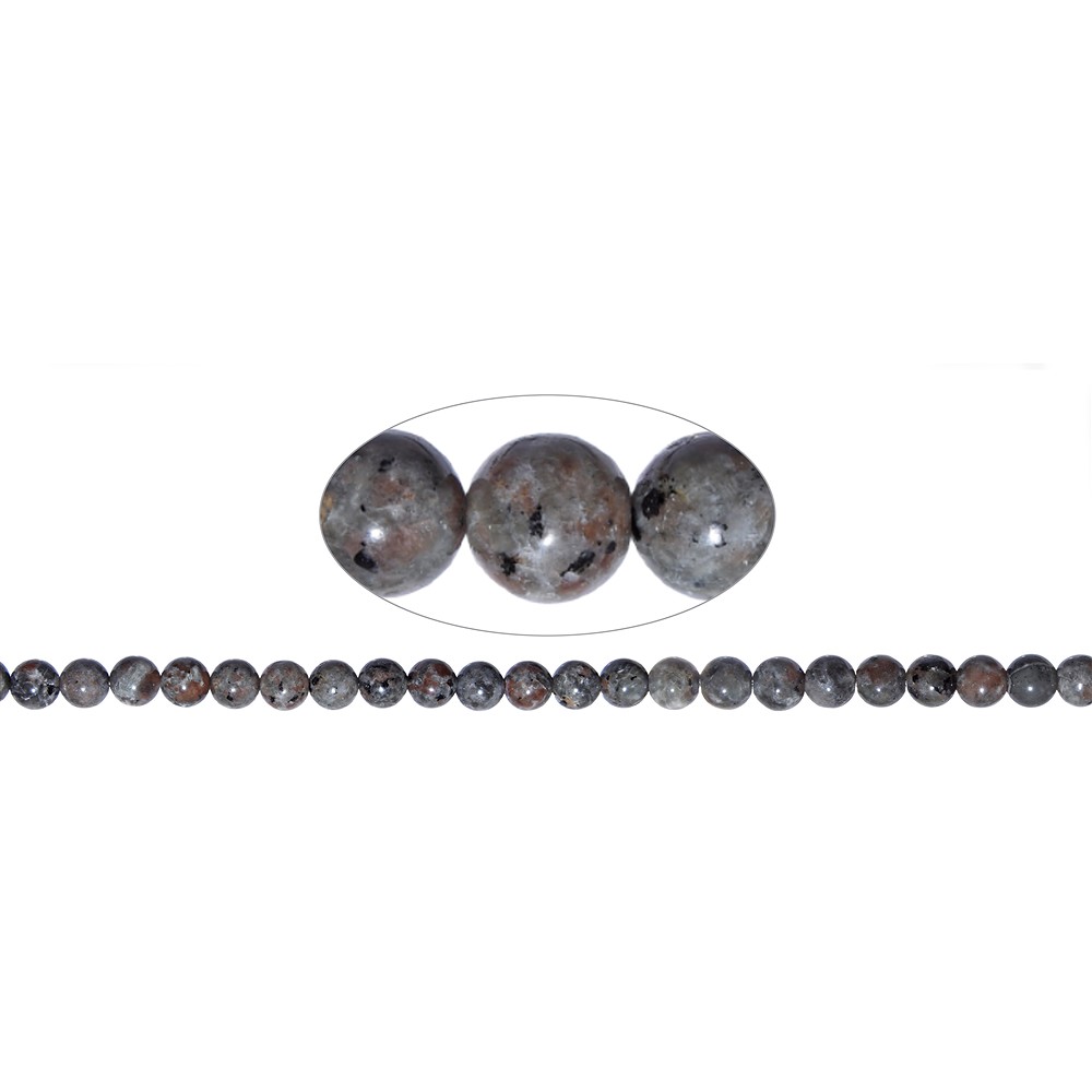 Strang Kugeln, Yooperlith, 08mm | Großhändler Edelsteine, Heilsteine & Schmuck