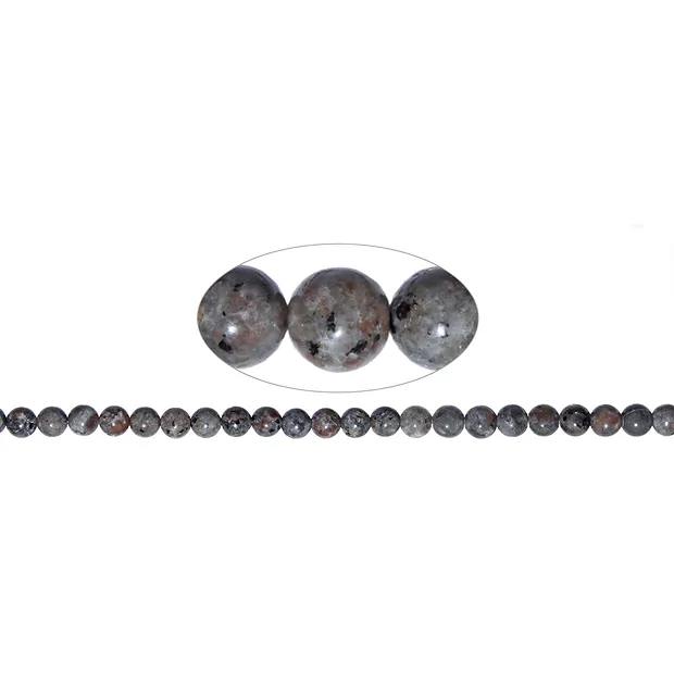 Strang Kugeln, Yooperlith, 08mm | Großhändler Edelsteine, Heilsteine & Schmuck
