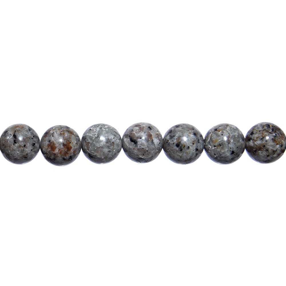 Strang Kugeln, Yooperlith, 10mm | Großhändler Edelsteine, Heilsteine & Schmuck