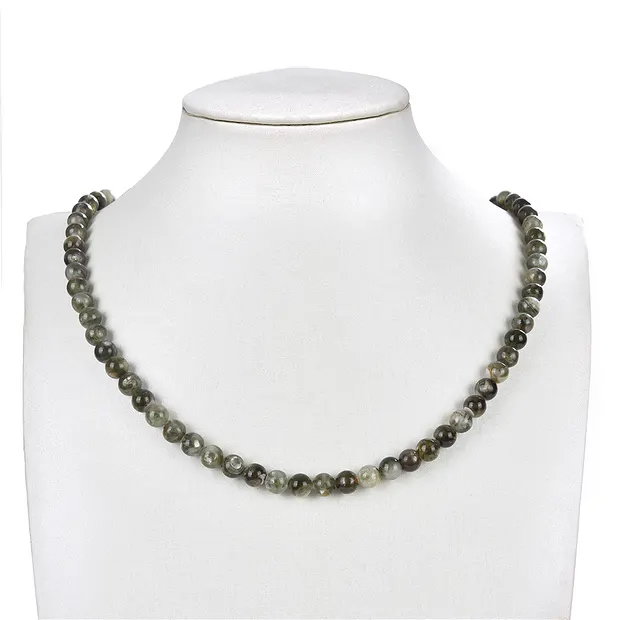 String Beads, Muscovite (green), 06mm (38cm) | wholesaler gems & healing stones