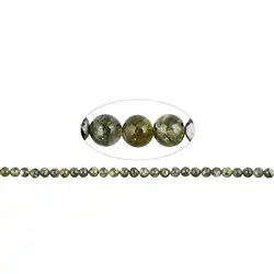 146440100520 Rang de collier boules, Muscovite (vert), 06mm (38cm) | Marco Schreier