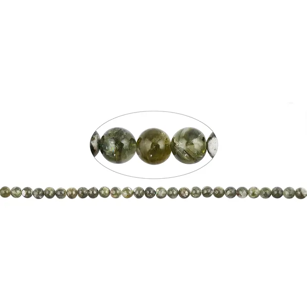 Rang de collier boules, Muscovite (vert), 06mm (38cm) | Marco Schreier
