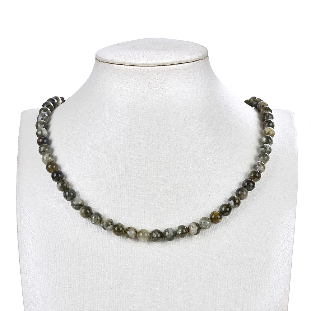 String Beads, Muscovite (green), 07mm (38cm) | wholesaler gems & healing stones