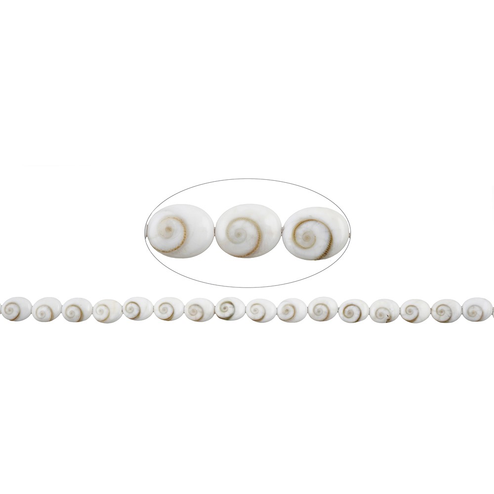 Shiva's Eye strand, oval (10 x 8mm) | wholesaler gems, healing stones & jewelry