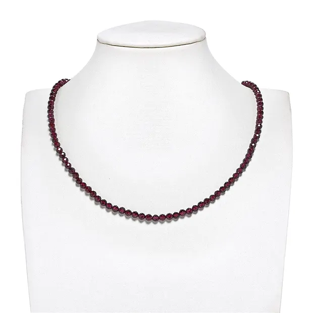 String Beads, garnet (violet), 04mm, faceted | wholesaler gems & healing stones