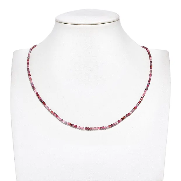 Collar de cubos, Espinela (rosa/color), 02mm (39cm) | Marco Schreier