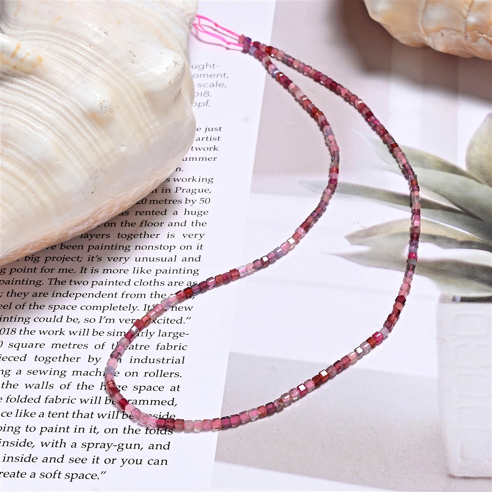 Rang de colliers, Spinelle (rose/multicolore), 02mm (39cm) | Marco Schreier