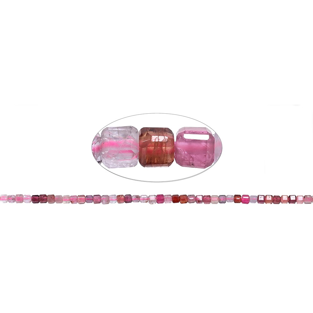 Rang de colliers, Spinelle (rose/multicolore), 02mm (39cm) | Marco Schreier