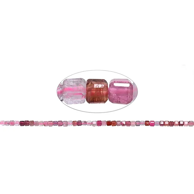 Rang de colliers, Spinelle (rose/multicolore), 02mm (39cm) | Marco Schreier