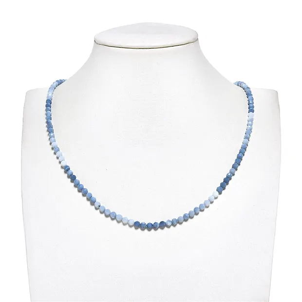 String Beads, Opal (blue), 04mm, faceted (39cm) | gems, healing stones & jewelry