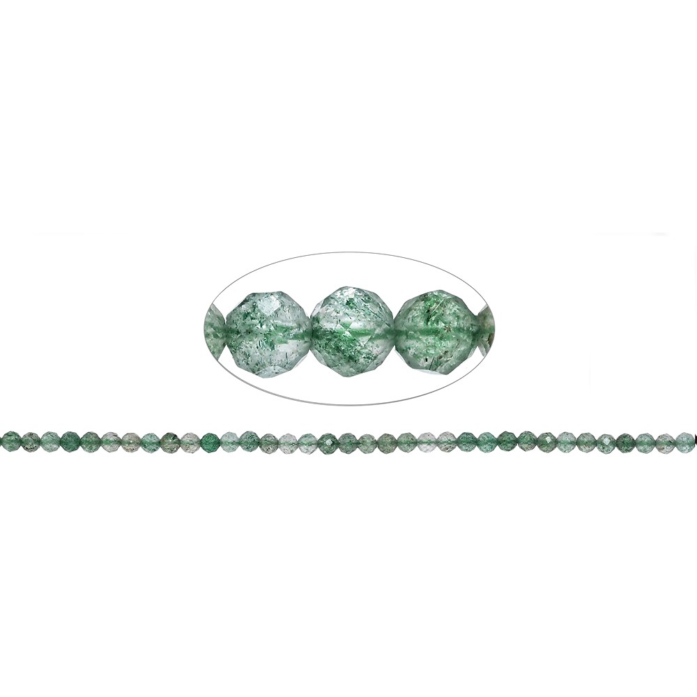 Strang Kugeln, Aventurin (transparent), 03mm, facettiert (39cm) | Marco Schreier