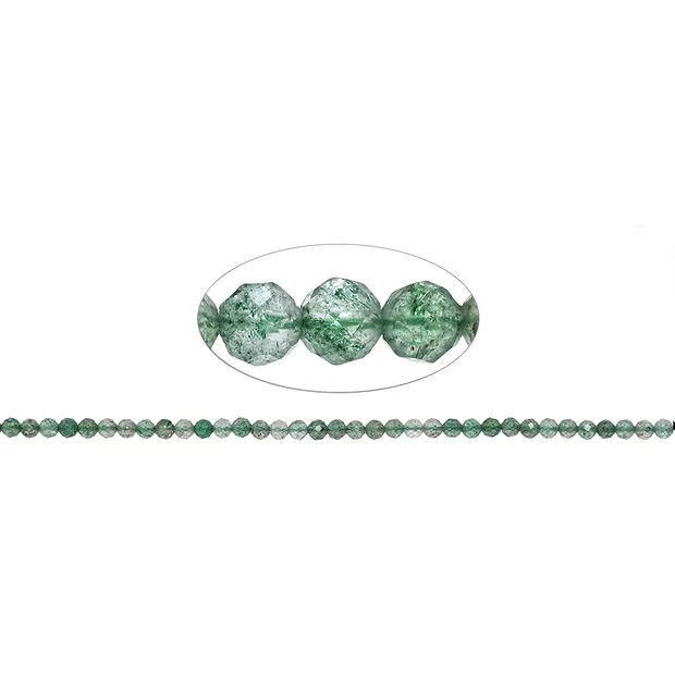 Strang Kugeln, Aventurin (transparent), 03mm, facettiert (39cm) | Marco Schreier