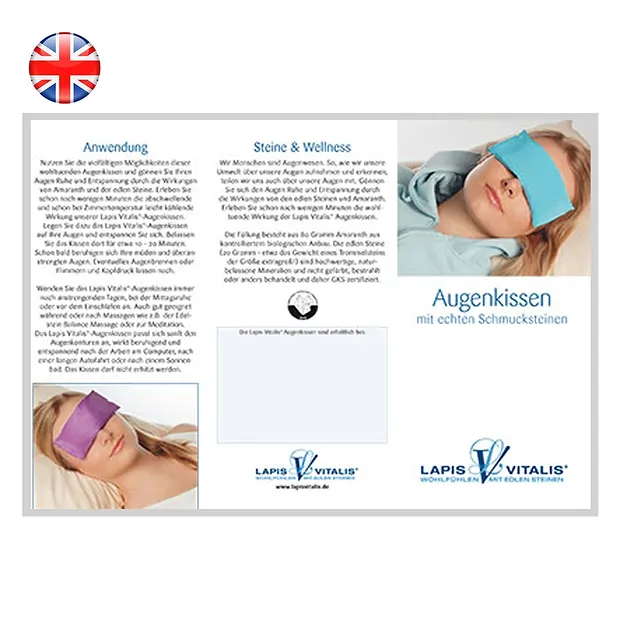 Flyer "Augenkissen" (100 St./VE) | Großhändler Edelsteine, Heilsteine & Schmuck