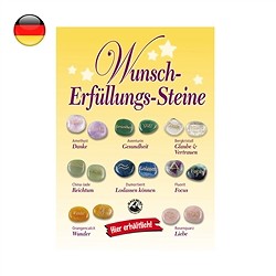 1500007007 Wish fulfillment stones" poster, A4 | wholesaler gems, healing stones & jewelry