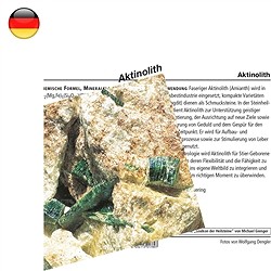 1500602000 Carta minerale Actinolite (UC con 10 pezzi) | grossista gemme e pietre curative