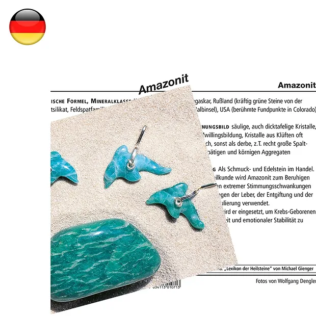 Mineralienkarte Amazonit (VE mit 10 Stück) | Edelsteine, Heilsteine & Schmuck