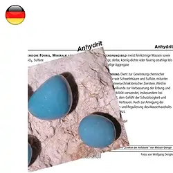 1501802000 Mineral Card Anhydrite (PU with 10 pieces) | wholesaler gems & healing stones