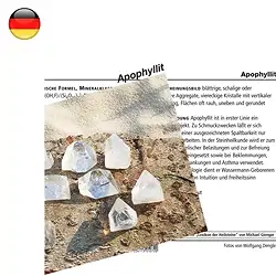 1502102000 Mineralienkarte Apophyllit  (VE mit 10 Stück) | Marco Schreier