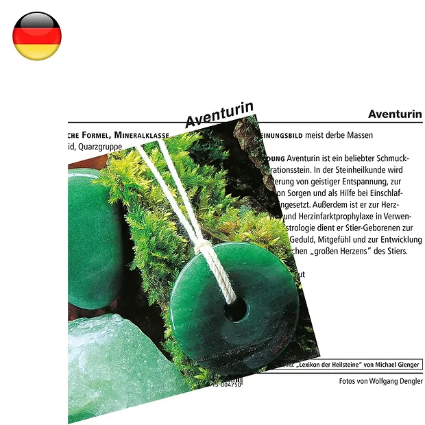 Mineralienkarte Aventurin (VE mit 10 Stück) | Edelsteine, Heilsteine & Schmuck