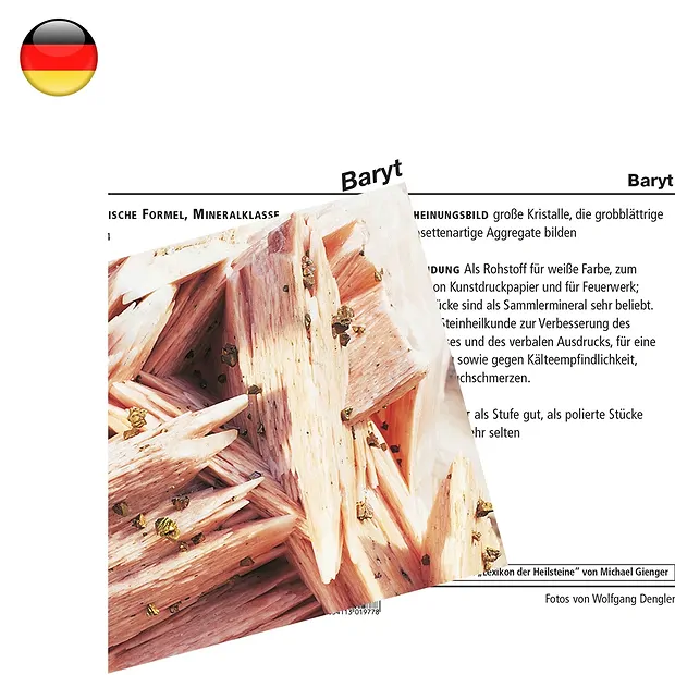 Mineralienkarte Baryt (VE mit 10 Stück) | GH Edelsteine, Heilsteine & Schmuck