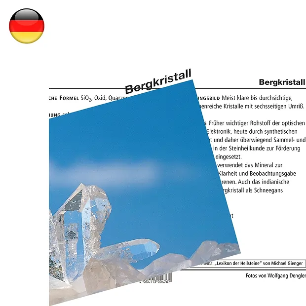 Mineralienkarte Bergkristall (VE mit 10 Stück) | Marco Schreier