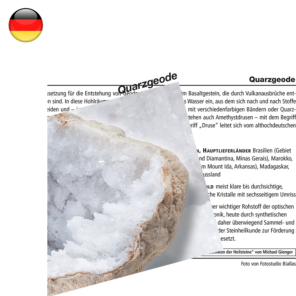 Tarjeta mineral geoda de cuarzo (PU con 10 piezas) | Marco Schreier