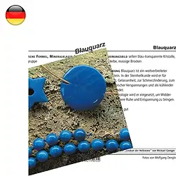 1503902000 Mineral Card Blue Quartz (PU with 10 pieces) | wholesaler gems & healing stones