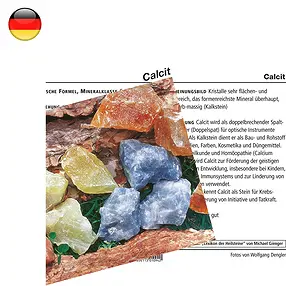 Mineralienkarte Calcit  (VE mit 10 Stück) | GH Edelsteine, Heilsteine & Schmuck