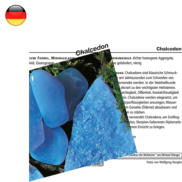 Mineral Card Chalcedony (PU with 10 pieces) | wholesaler gems & healing stones