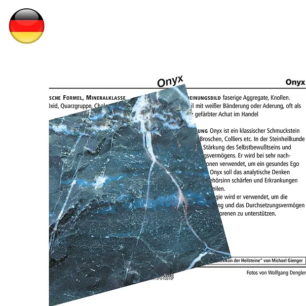 Mineralienkarte Onyx (VE mit 10 Stück) | GH Edelsteine, Heilsteine & Schmuck