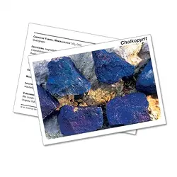 1504702000 Mineral Card Chalcopyrite (PU with 10 pieces) | gems, healing stones & jewelry