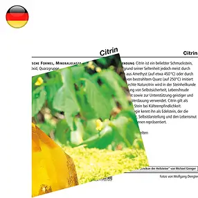 Mineralienkarte Citrin  (VE mit 10 Stück) | GH Edelsteine, Heilsteine & Schmuck