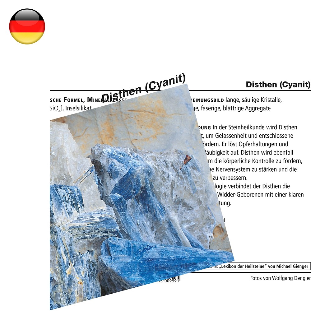 Mineral Card Kyanite (PU with 10 pieces) | wholesaler gems & healing stones