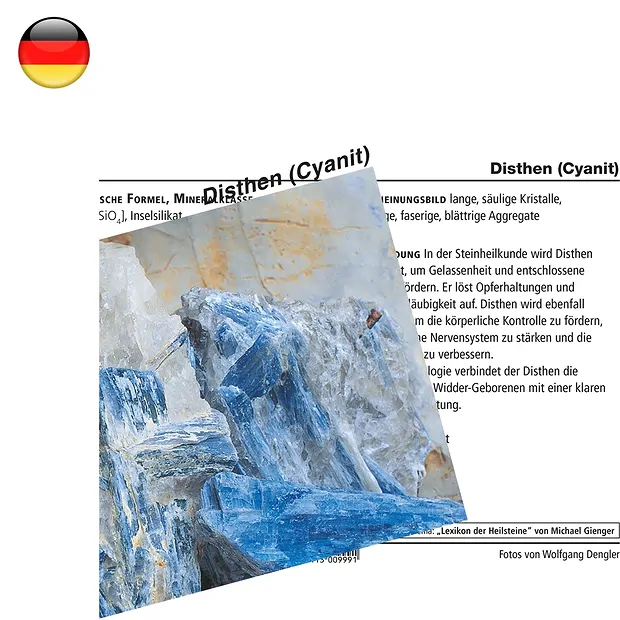 Mineralienkarte Disthen (VE mit 10 Stück) | Edelsteine, Heilsteine & Schmuck