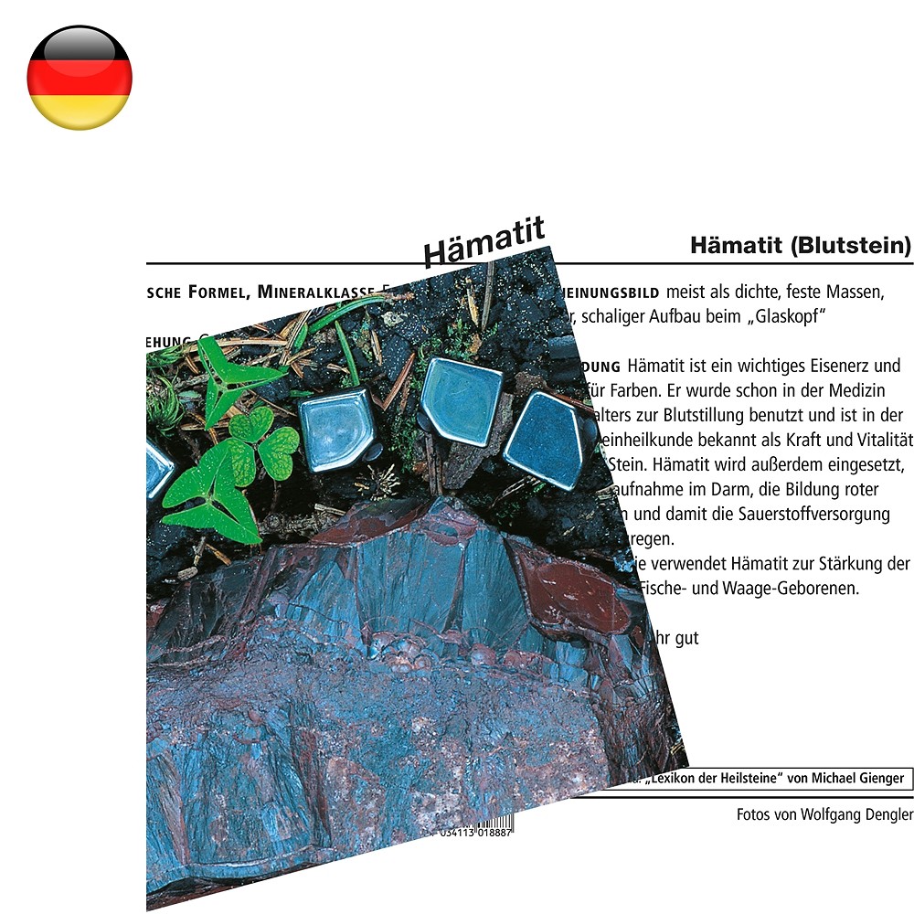 Carte minéralogique Hématite (UC de 10 pièces) | Marco Schreier